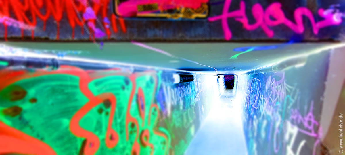 Bahnunterführung "s-Dähle", künstlerisch, Graffiti, heidelse